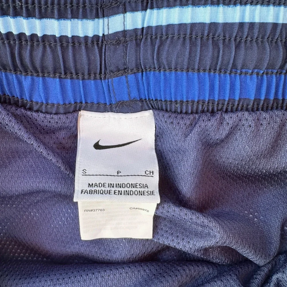 Nike Swim Mens Blue Striped 9 Inch Inseam Board Shorts NESSD545-440 Size S NEW